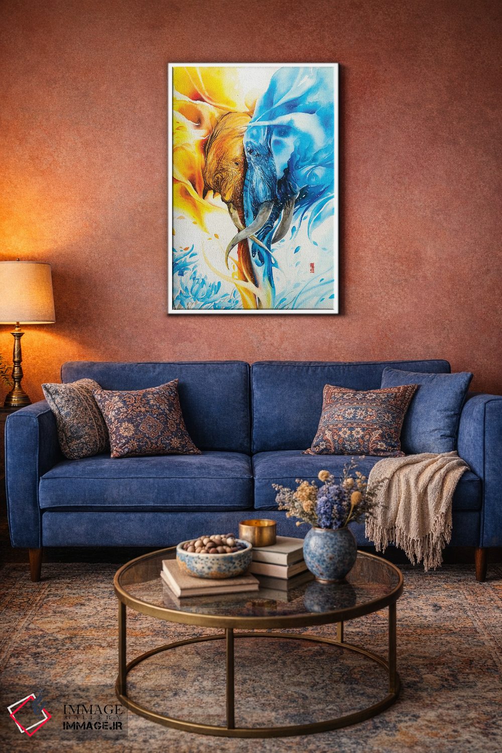 تابلو دکوراتیو گل وحشی اثر جونگکی - D3W