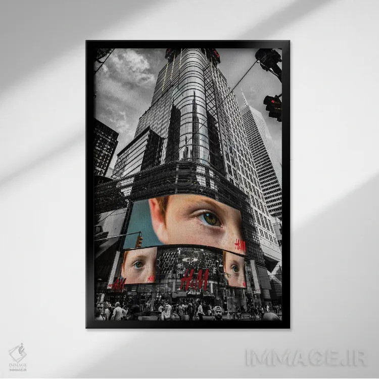 تابلو دکوراتیو چشم اثر اندرز یورولف - نمای قابدار مشکی