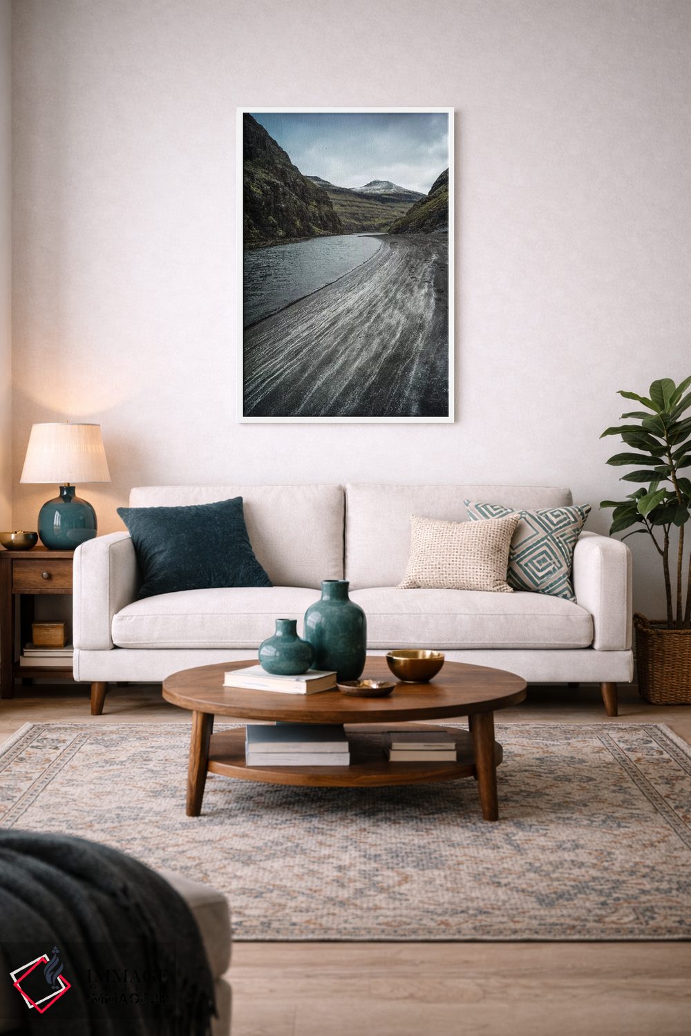 تابلو دکوراتیو خطوط هنگام جزر دریا اثر اندرز یورولف - D3W