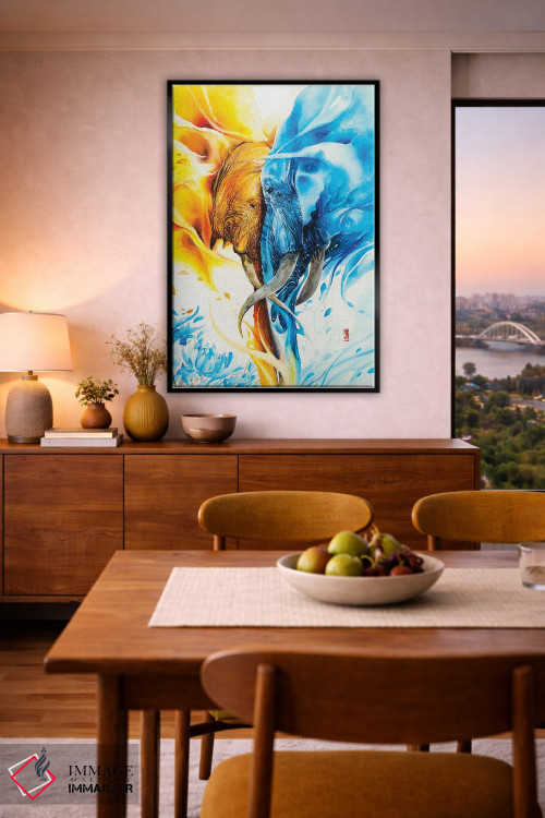 تابلو دکوراتیو گل وحشی اثر جونگکی - D5B