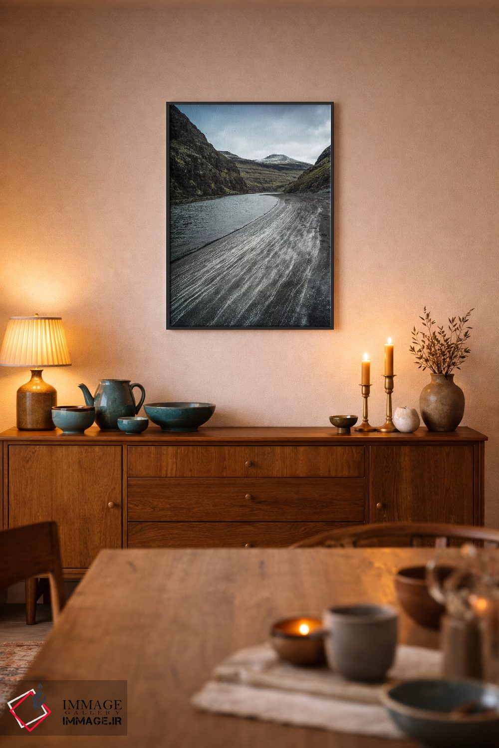 تابلو دکوراتیو خطوط هنگام جزر دریا اثر اندرز یورولف - D6B