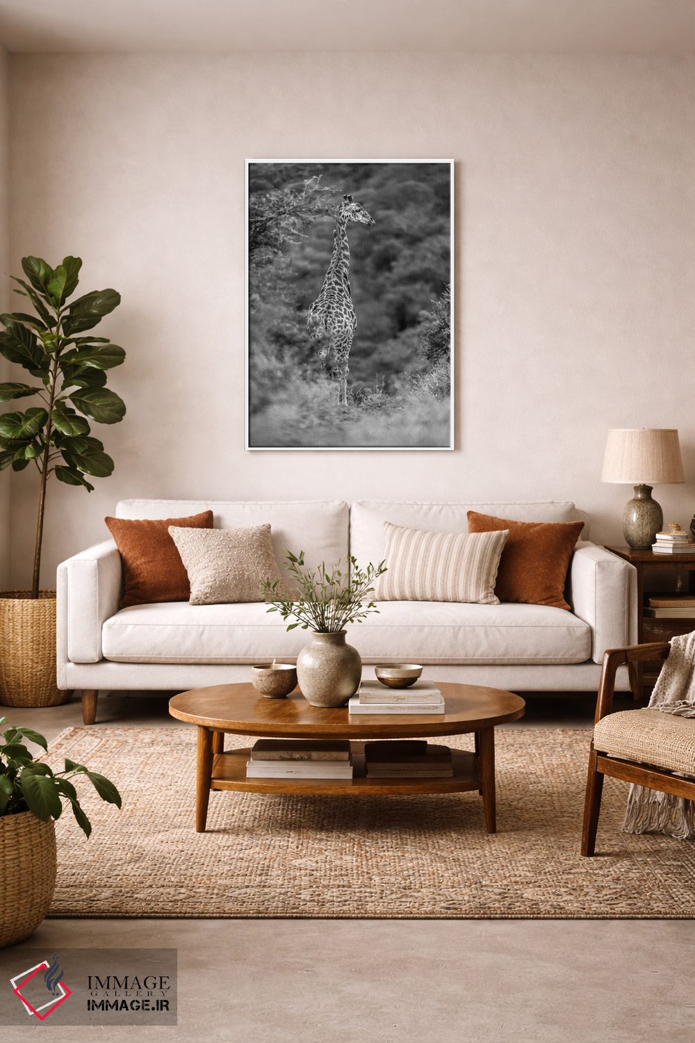 تابلو دکوراتیو زرافه جوان اثر اندرز یورولف - D2W