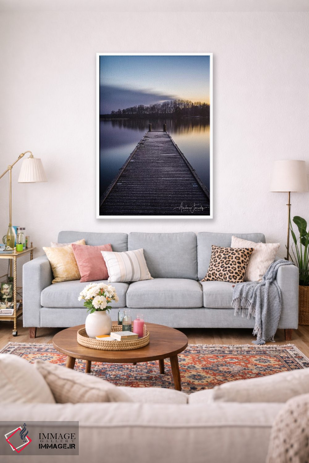 تابلو دکوراتیو پل بر فراز آب ساکت اثر اندرز یورولف - D1W