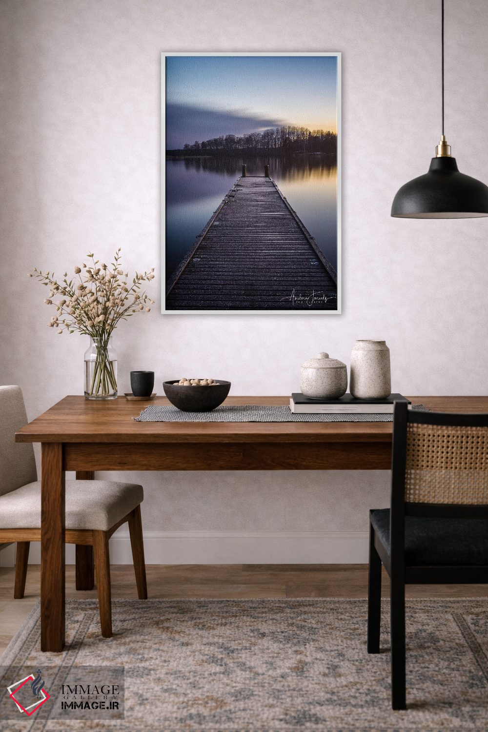 تابلو دکوراتیو پل بر فراز آب ساکت اثر اندرز یورولف - D2W