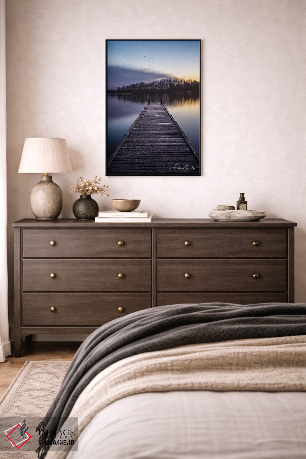 تابلو دکوراتیو پل بر فراز آب ساکت اثر اندرز یورولف - D4B