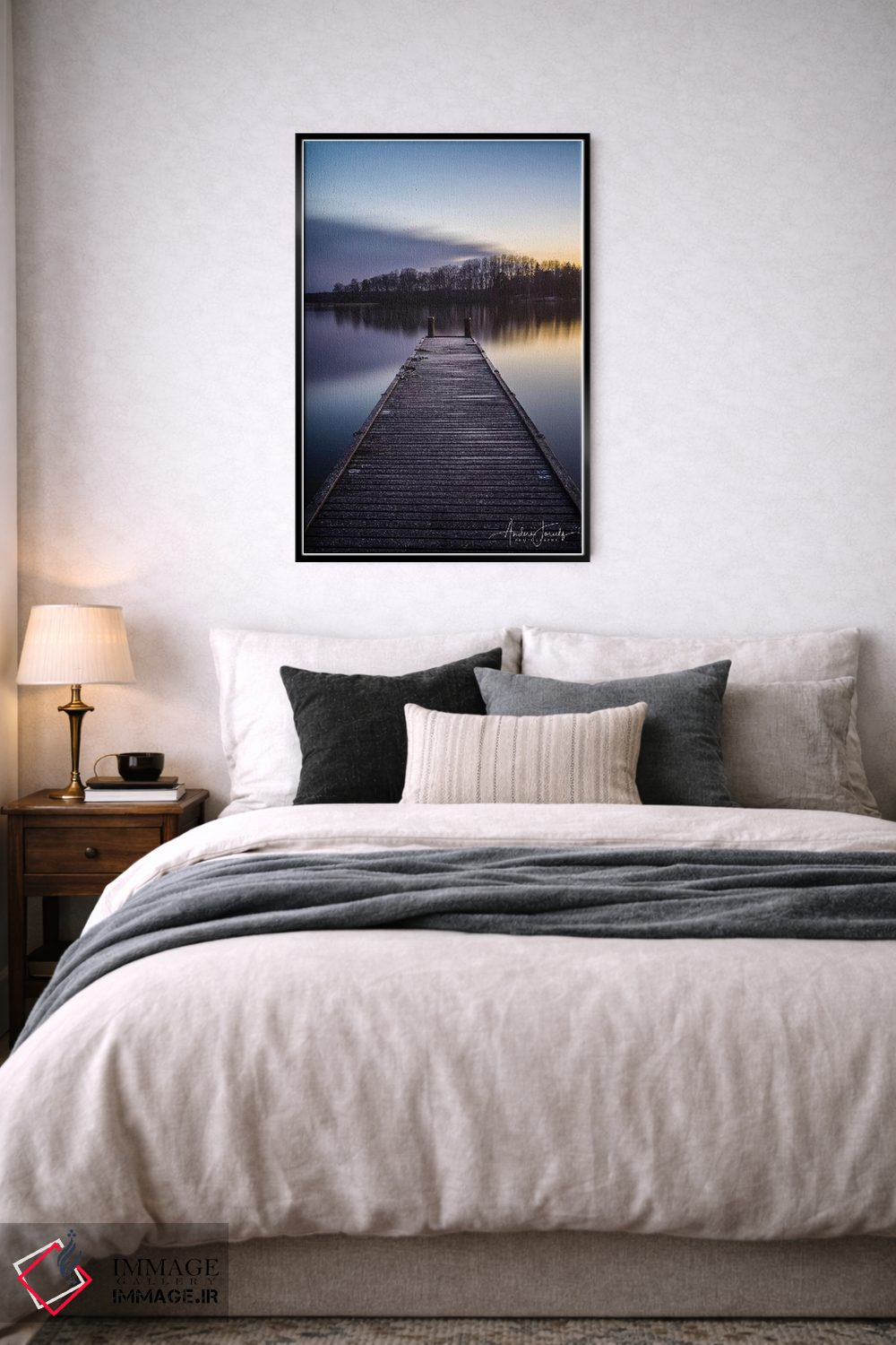 تابلو دکوراتیو پل بر فراز آب ساکت اثر اندرز یورولف - D6B