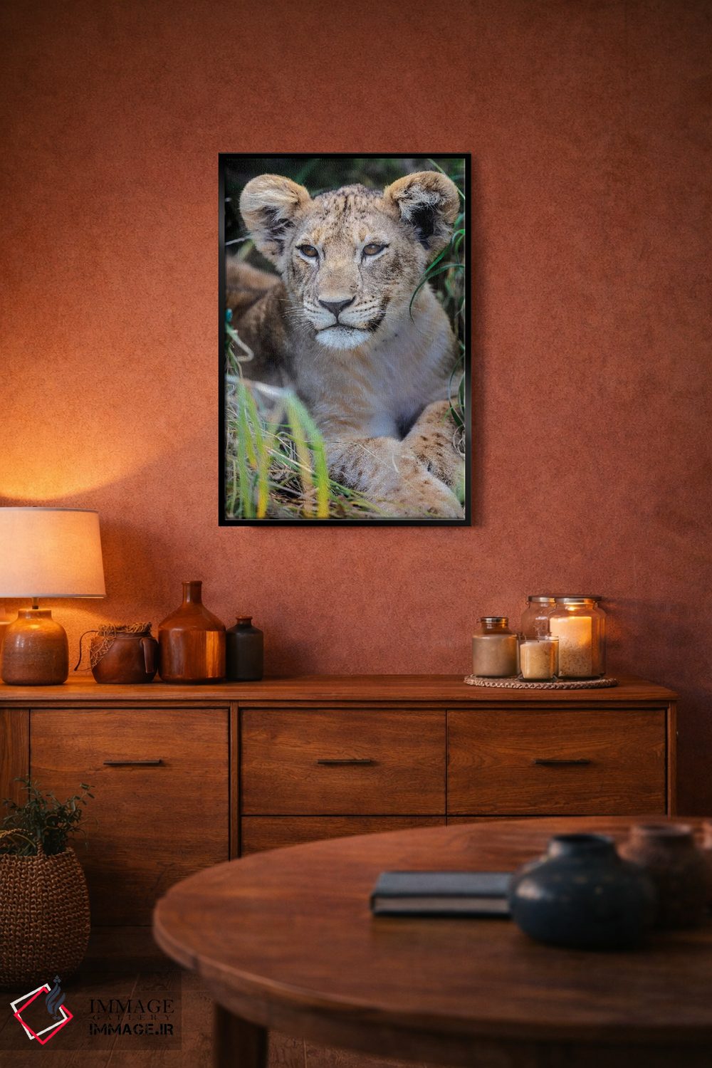 تابلو دکوراتیو بچه شیر اثر اندرز یورولف - D6B