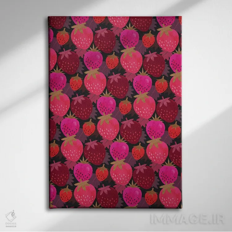 تابلو دکوراتیو توت فرنگی های پاییزی اثر جو تایلور - نمای روبهرو روی دیوار