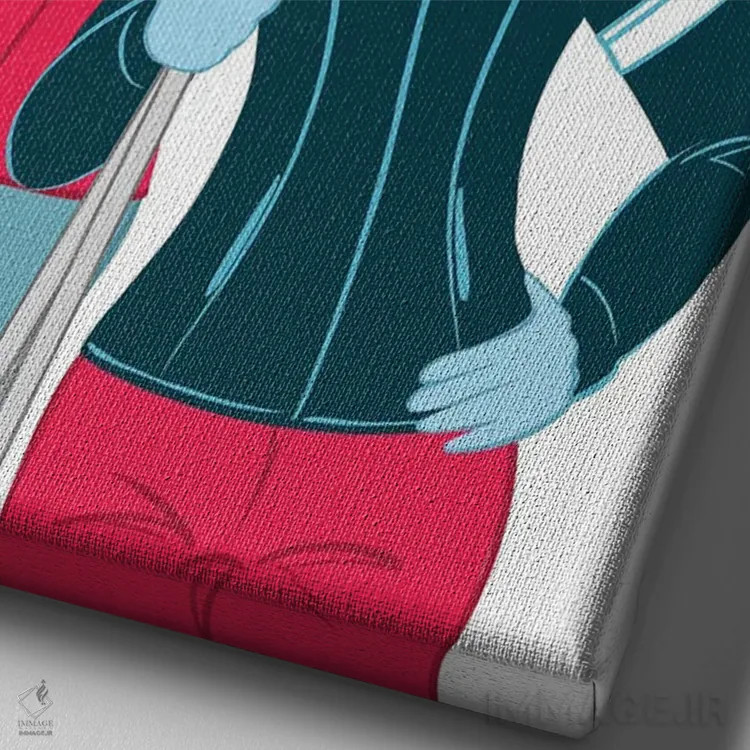 تابلو دکوراتیو دختران اسکی باز اثر جو تایلور - نمای نزدیک بافت بوم