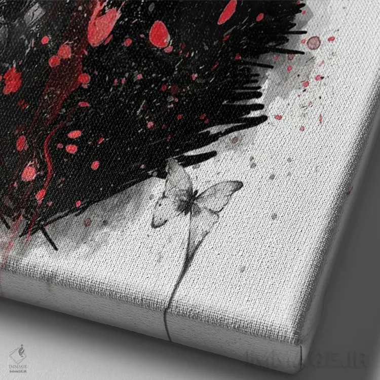 تابلو دکوراتیو ادوارد اثر جان سانتوس - نمای نزدیک بافت بوم