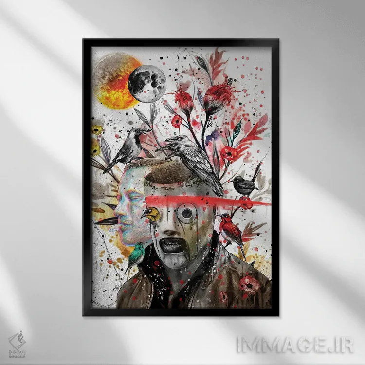 تابلو دکوراتیو کوری تیلور II اثر جان سانتوس - نمای قابدار مشکی