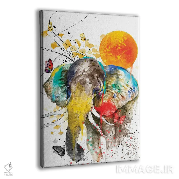 تابلو دکوراتیو فیل آسمانی اثر جان سانتوس - نمای پرسپکتیو محصول