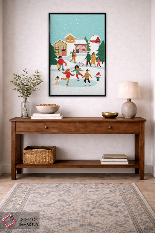 تابلو دکوراتیو روستای زمستانی اثر جو تایلور - D5B