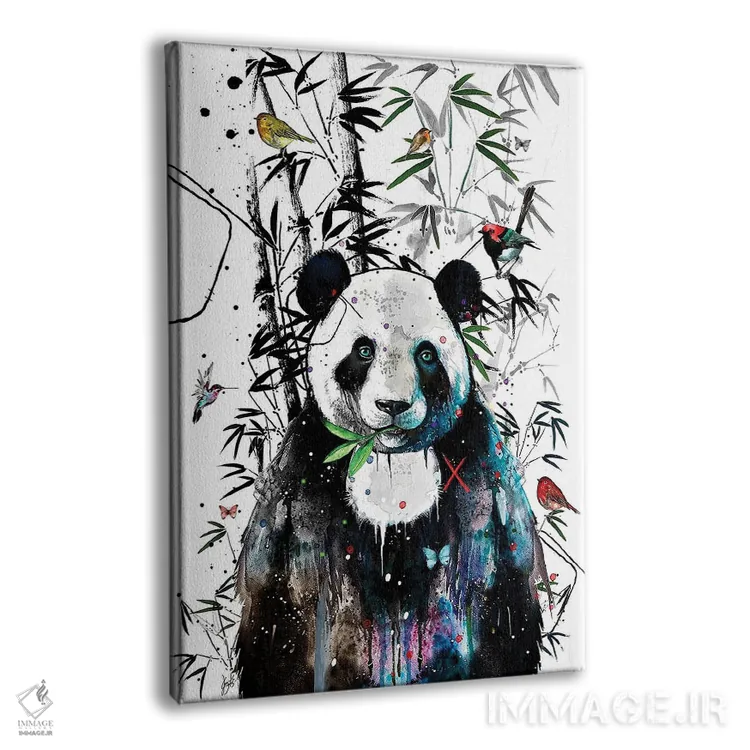 تابلو دکوراتیو پاندای غول پیکر اثر جان سانتوس - نمای پرسپکتیو محصول