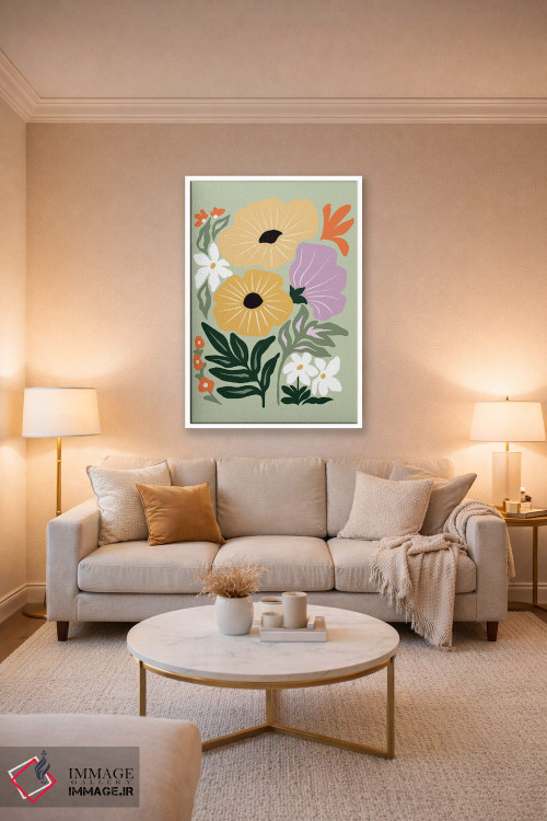 تابلو دکوراتیو چمنزار طلایی اثر جو تایلور - D2W