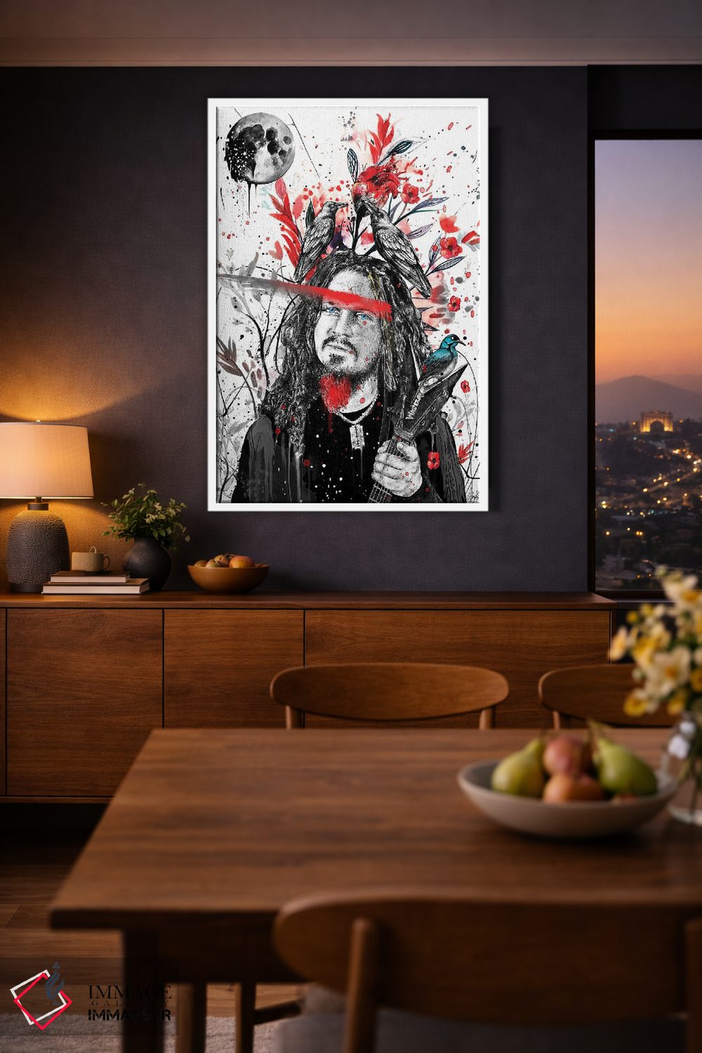 تابلو دکوراتیو دایم بگ دارل اثر جان سانتوس - D2W