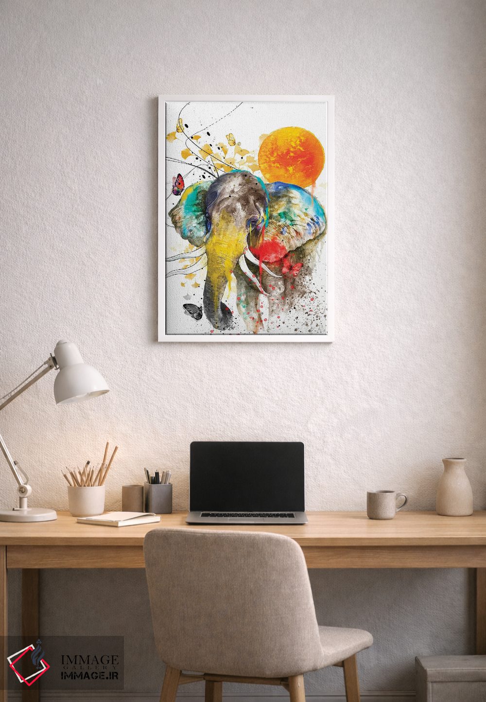 تابلو دکوراتیو فیل آسمانی اثر جان سانتوس - D1W