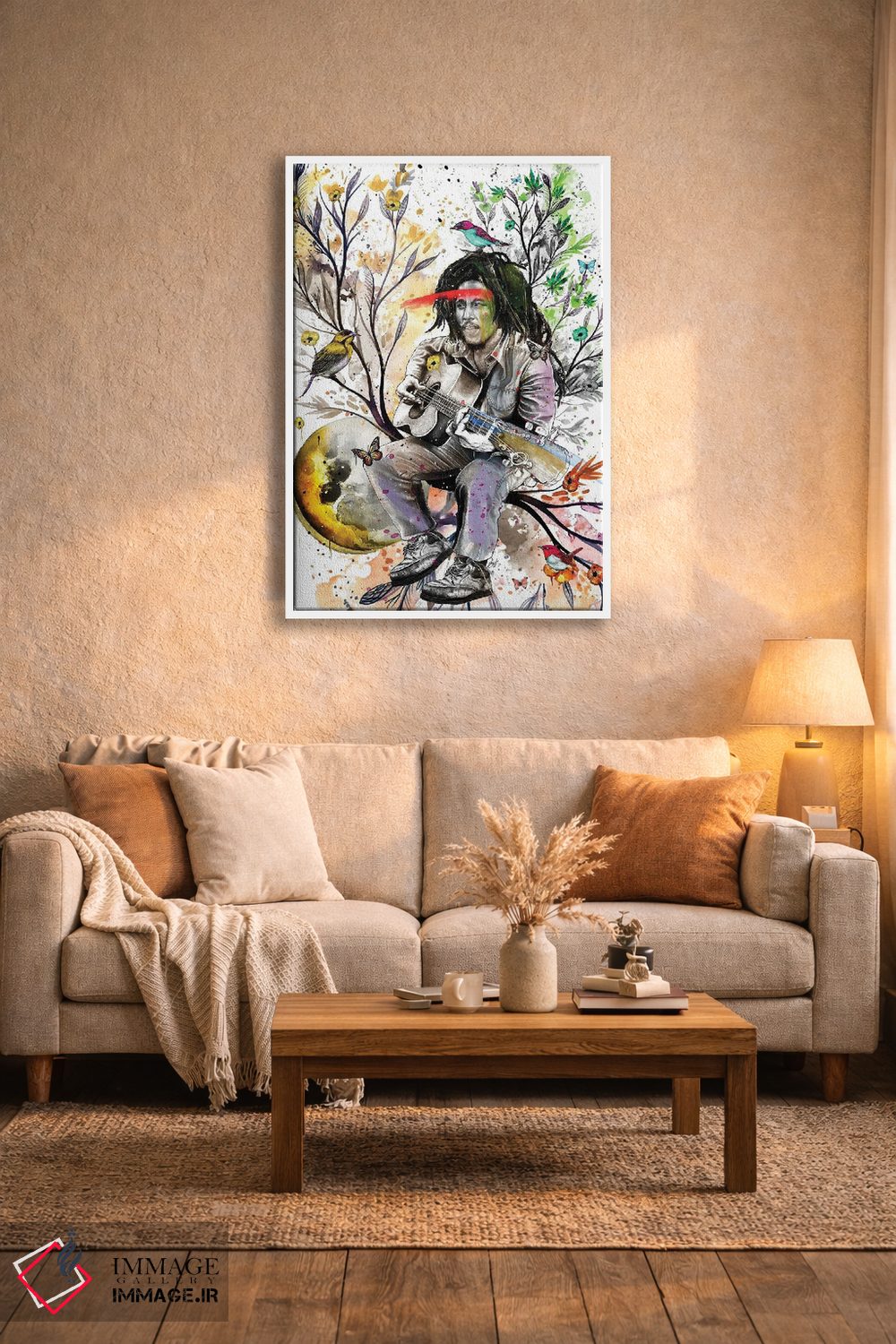 تابلو دکوراتیو باب مارلی اثر جان سانتوس - D3W