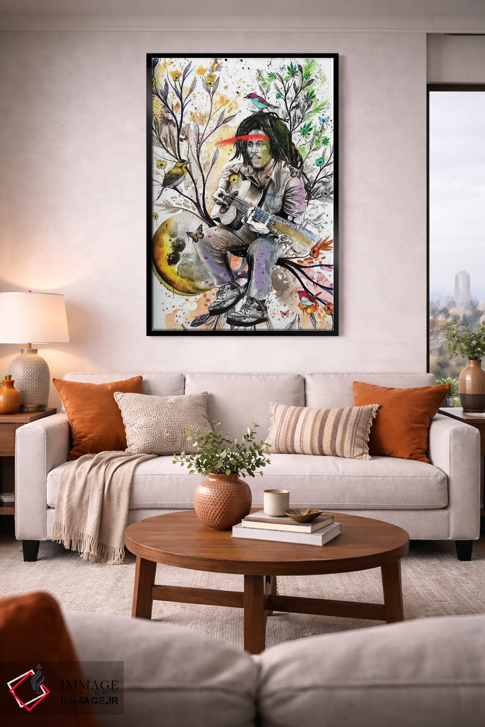 تابلو دکوراتیو باب مارلی اثر جان سانتوس - D2B