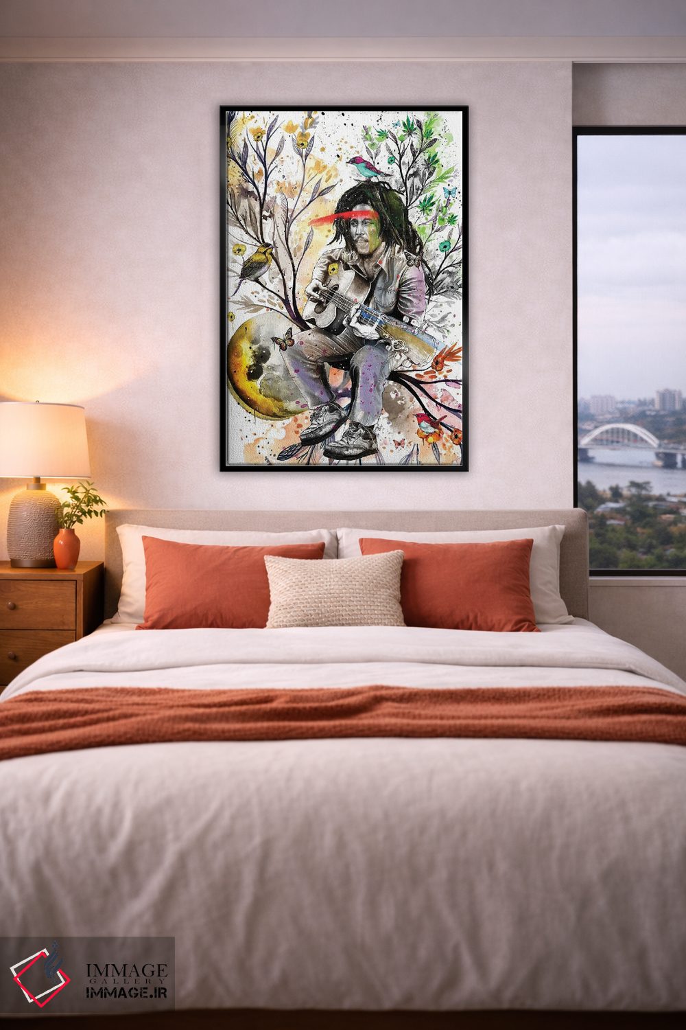 تابلو دکوراتیو باب مارلی اثر جان سانتوس - D4B