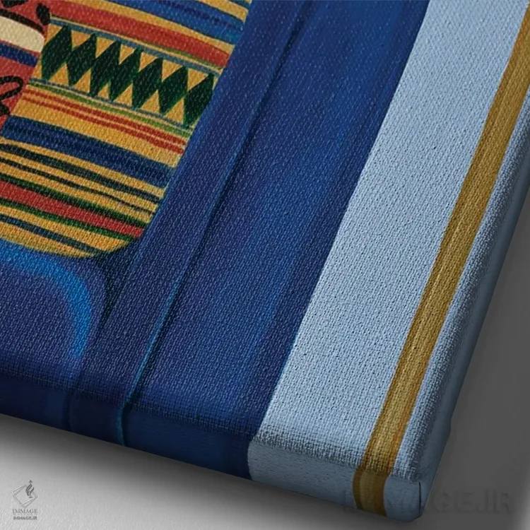 تابلو دکوراتیو کت ماندو در حال گرم شدن اثر یان پانیکو - نمای نزدیک بافت بوم