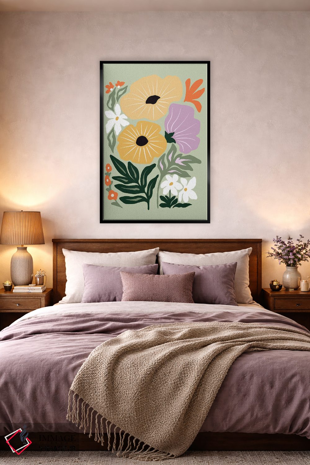 تابلو دکوراتیو چمنزار طلایی اثر جو تایلور - D4B