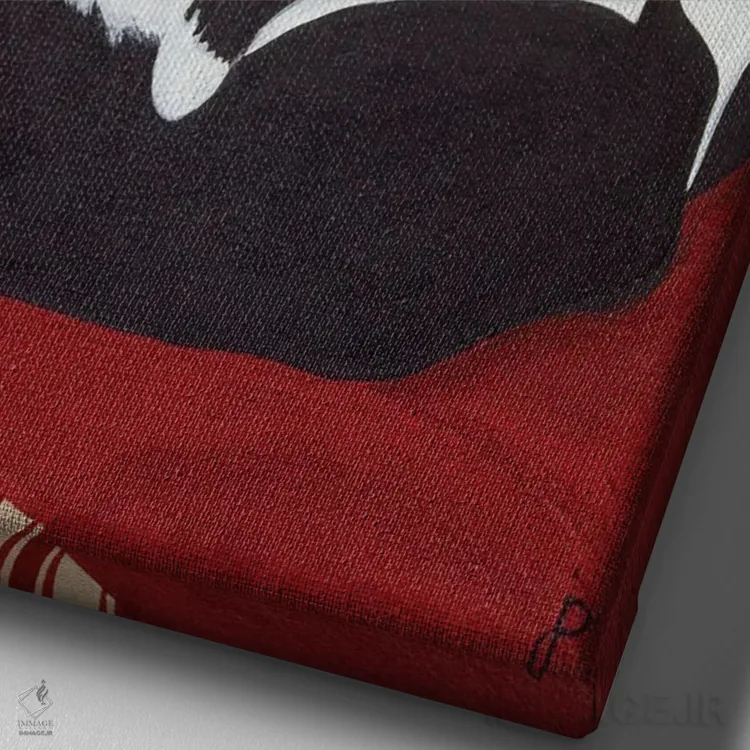 تابلو دکوراتیو هیچ موجودی تکان نمی خورد اثر یان پانیکو - نمای نزدیک بافت بوم