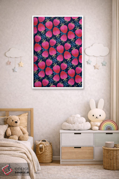 تابلو دکوراتیو توت فرنگی های گرباورهای اثر جو تایلور - D4W