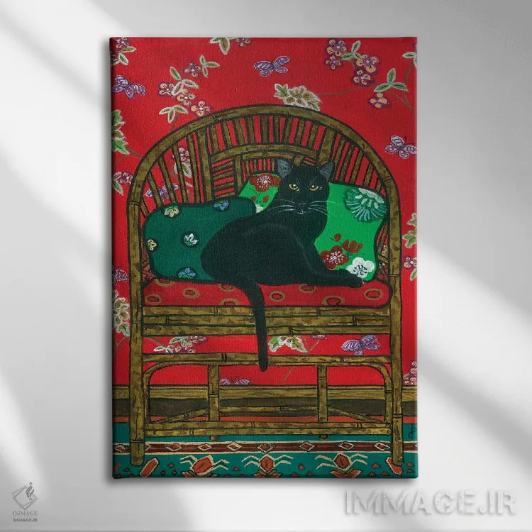 تابلو دکوراتیو صندلی شرقی اثر یان پانیکو - نمای روبهرو روی دیوار