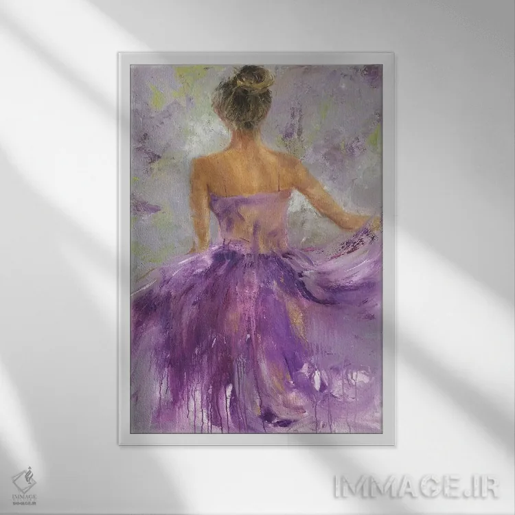 تابلو دکوراتیو چشم انداز روان I اثر جولی جوی - نمای قابدار سفید