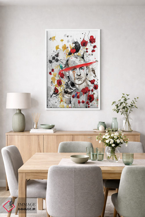 تابلو دکوراتیو چستر بنینگتون اثر جان سانتوس - D6W