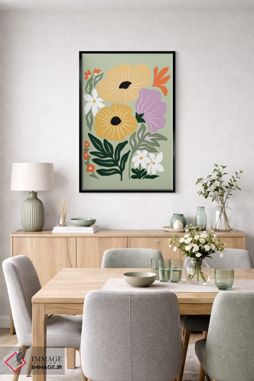 تابلو دکوراتیو چمنزار طلایی اثر جو تایلور - D6B