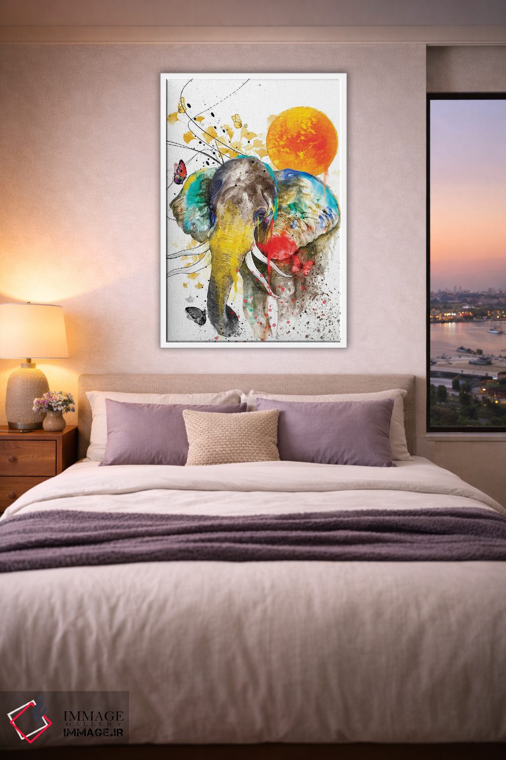 تابلو دکوراتیو فیل آسمانی اثر جان سانتوس - D4W