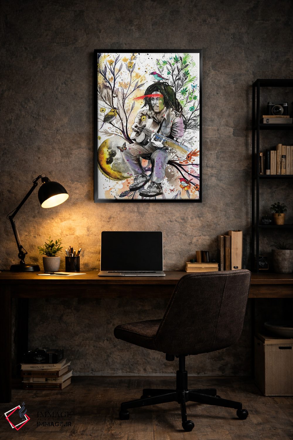 تابلو دکوراتیو باب مارلی اثر جان سانتوس - D6B