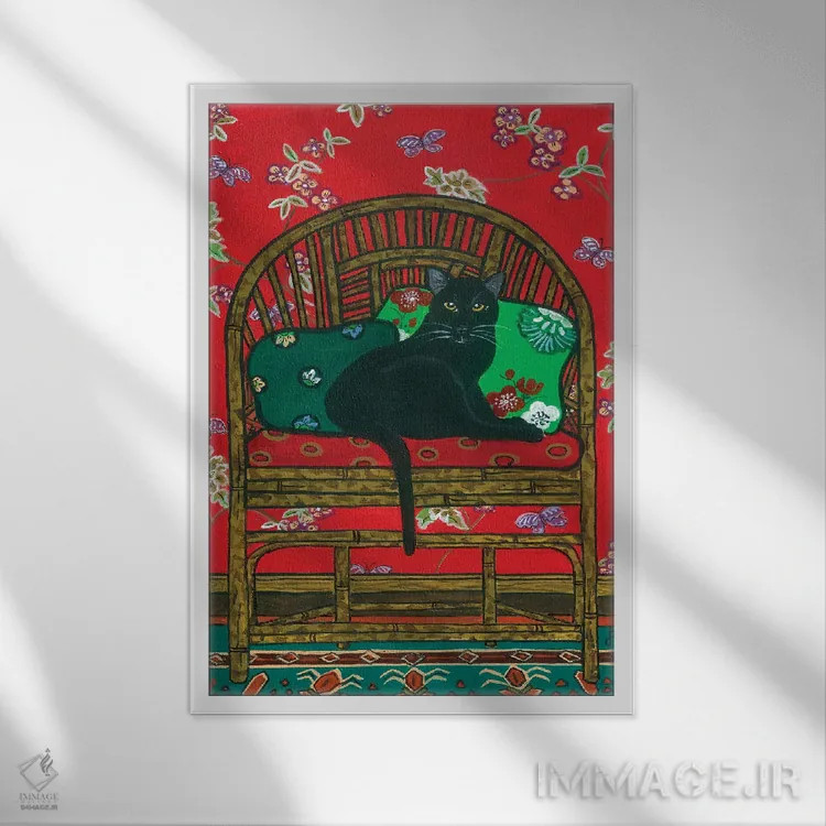 تابلو دکوراتیو صندلی شرقی اثر یان پانیکو - نمای قابدار سفید