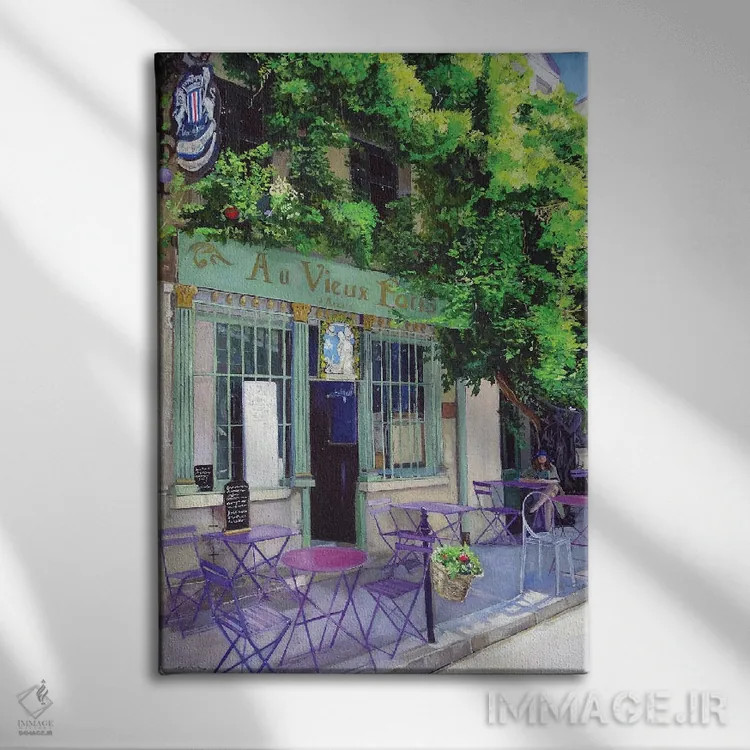 تابلو دکوراتیو پاریس قدیم اثر ژان پل کورشیا - نمای روبهرو روی دیوار
