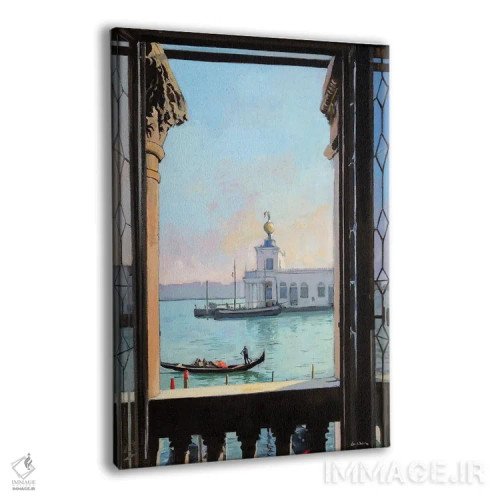 تابلو دکوراتیو پنجره ای در ونیز اثر ژان پل کورشیا - نمای پرسپکتیو محصول
