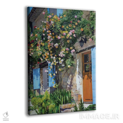 تابلو دکوراتیو نمای گل دار اثر ژان پل کورشیا - نمای پرسپکتیو محصول