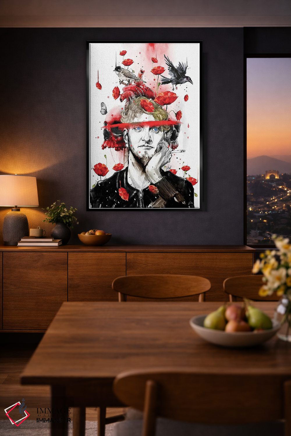 تابلو دکوراتیو لین استیلی اثر جان سانتوس - D1B