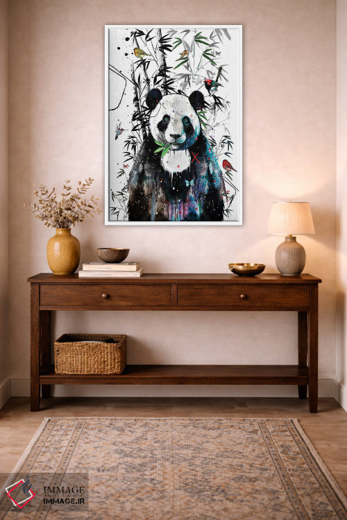 تابلو دکوراتیو پاندای غول پیکر اثر جان سانتوس - D2W