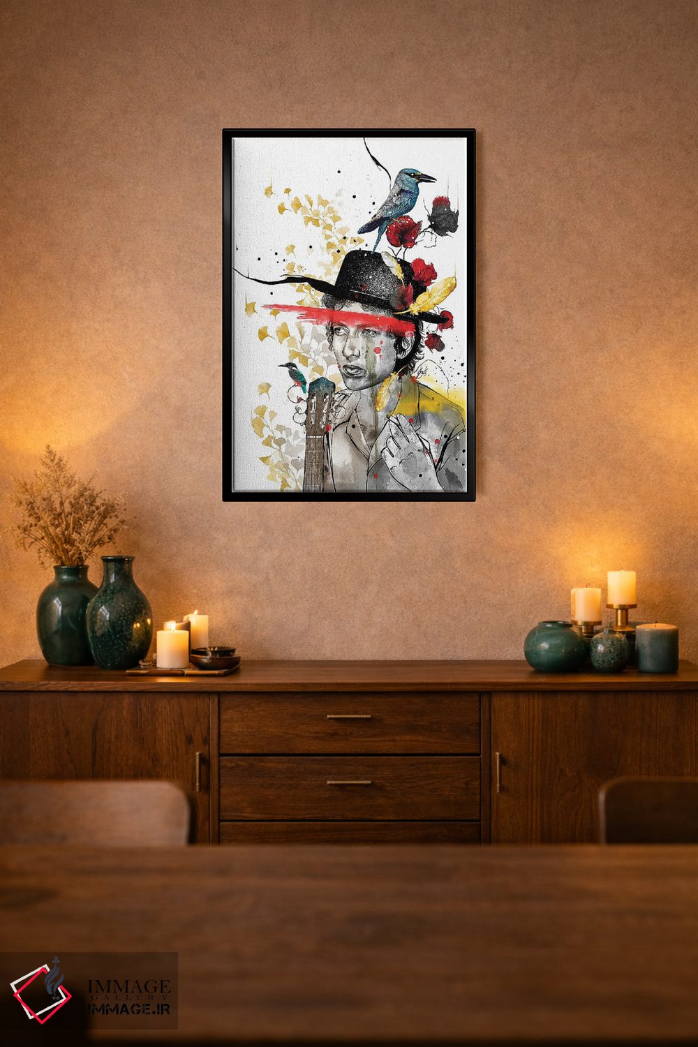 تابلو دکوراتیو باب دیلن اثر جان سانتوس - D3B