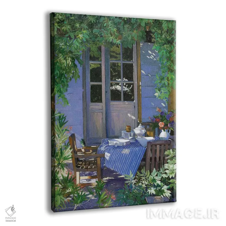 تابلو دکوراتیو سفره در سایه اثر ژان پل کورشیا - نمای پرسپکتیو محصول