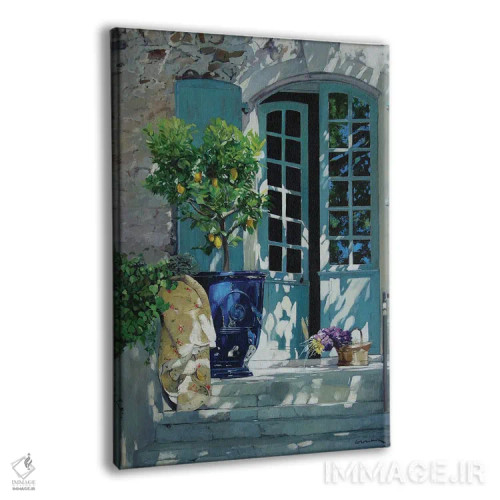 تابلو دکوراتیو پنجره نیمه باز اثر ژان پل کورشیا - نمای پرسپکتیو محصول