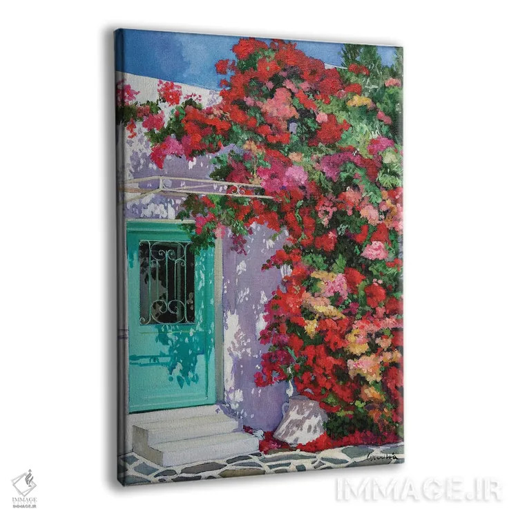 تابلو دکوراتیو گل کاغذی روی دیوار اثر ژان پل کورشیا - نمای پرسپکتیو محصول