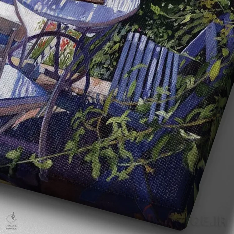 تابلو دکوراتیو ریویرا اثر ژان پل کورشیا - نمای نزدیک بافت بوم