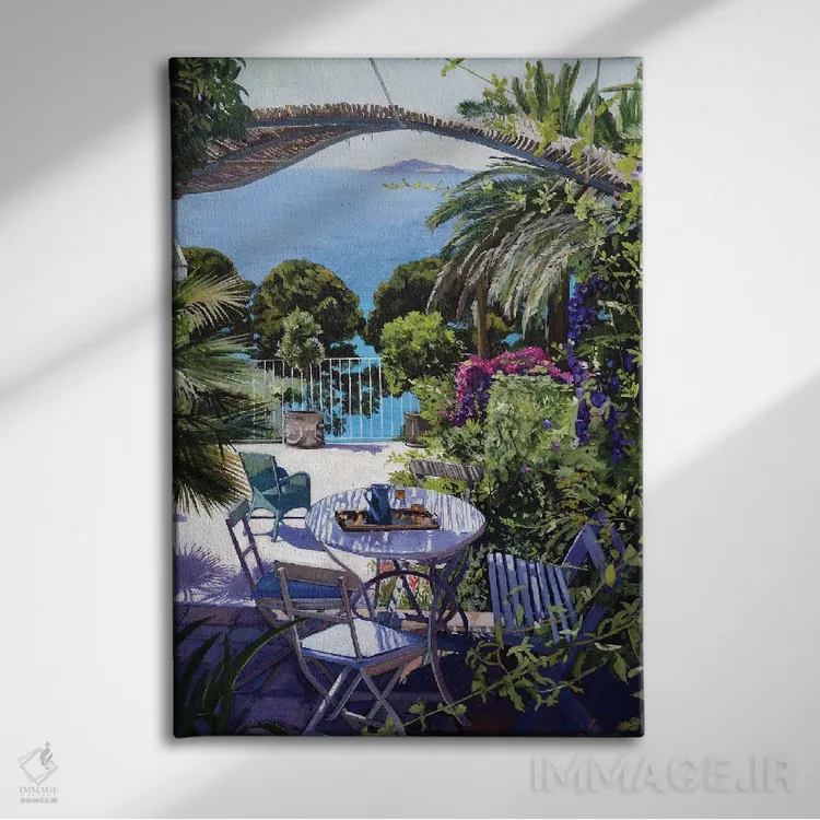 تابلو دکوراتیو ریویرا اثر ژان پل کورشیا - نمای روبهرو روی دیوار