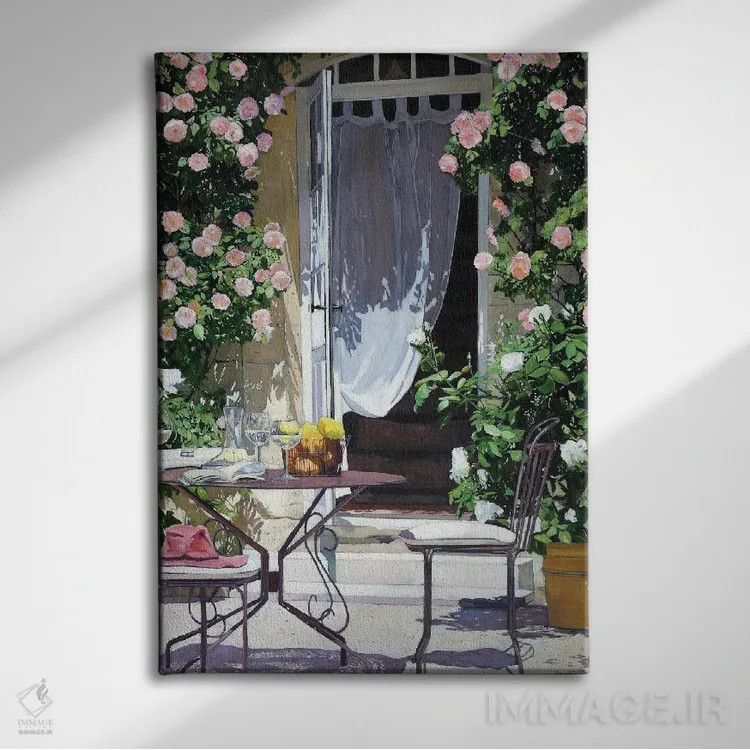 تابلو دکوراتیو سبد میوه اثر ژان پل کورشیا - نمای روبهرو روی دیوار