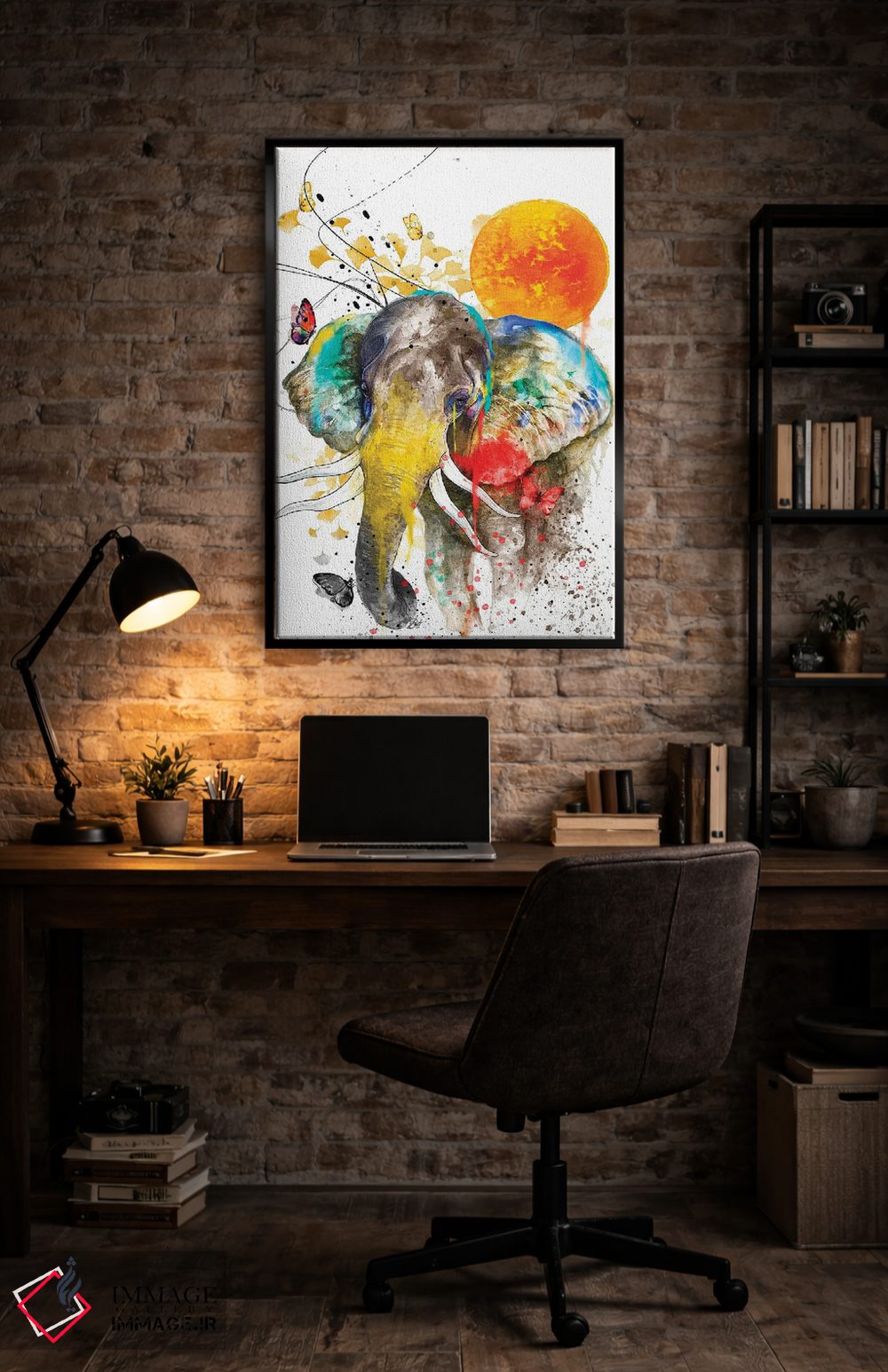 تابلو دکوراتیو فیل آسمانی اثر جان سانتوس - D6B