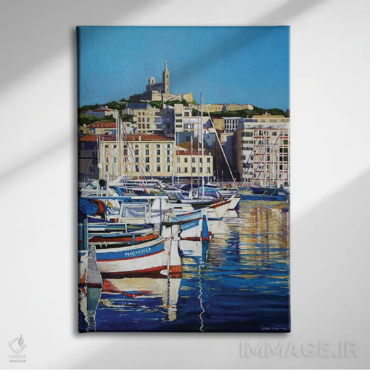 تابلو دکوراتیو مارسی اثر ژان پل کورشیا - نمای روبهرو روی دیوار