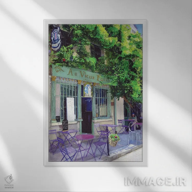 تابلو دکوراتیو پاریس قدیم اثر ژان پل کورشیا - نمای قابدار سفید
